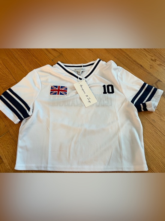 Harper & Ivy Other - white Harper & Ivy kids' England soccer jersey 10 Union Jack Tee
